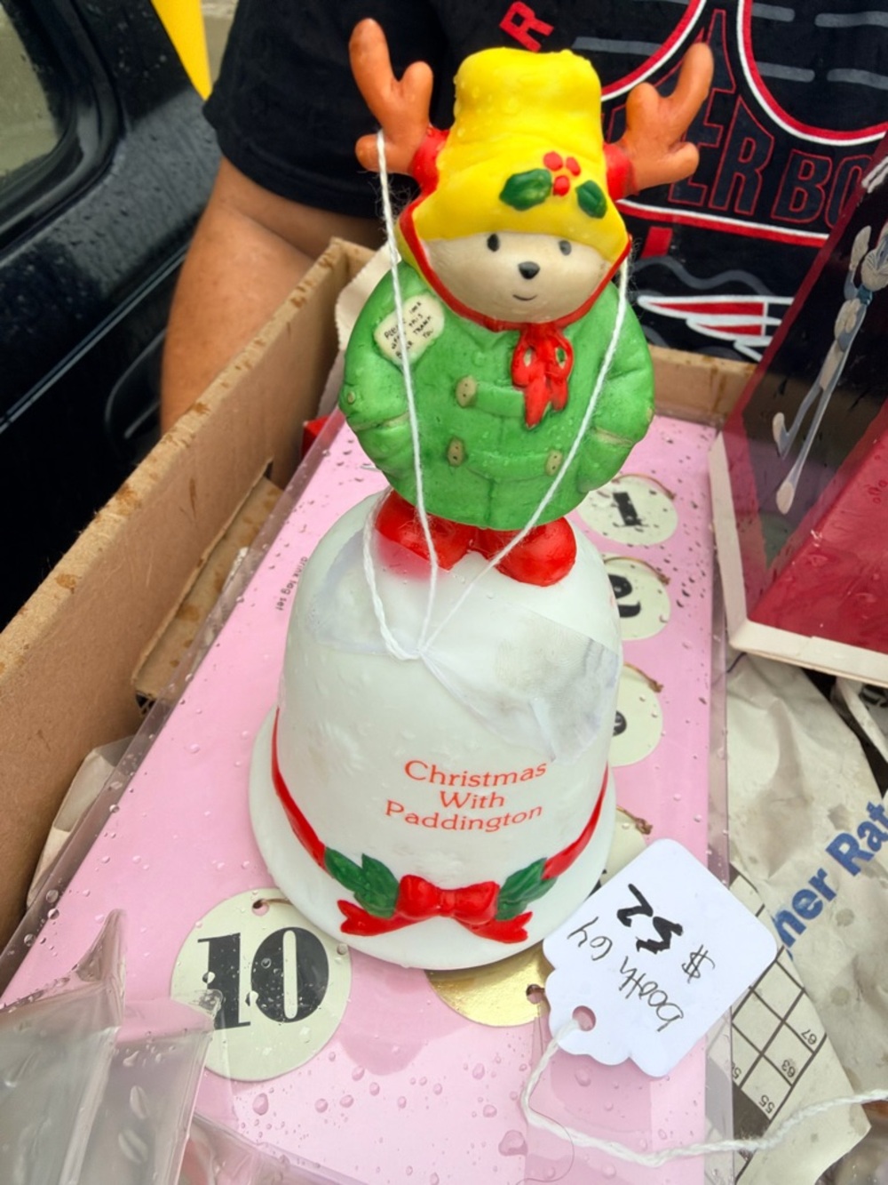 Christmas With Paddington Bell Ornament - Red, Green, Yellow